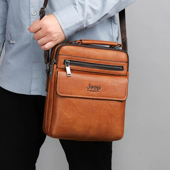 Small Genuine Leather Men’s Satchel