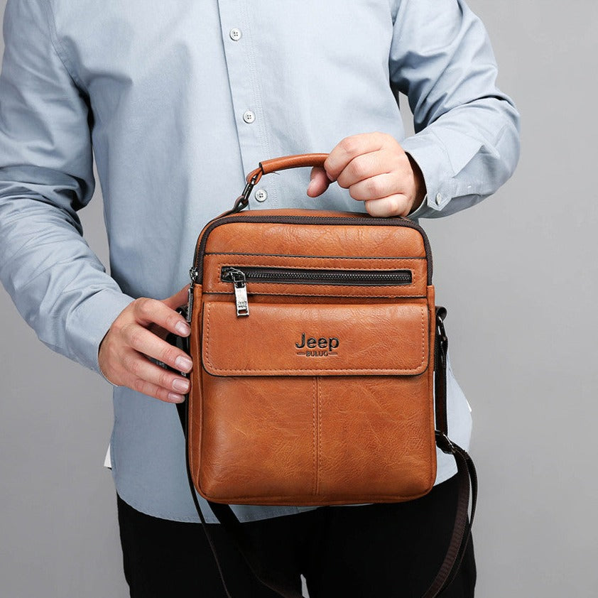 Small Genuine Leather Men’s Satchel