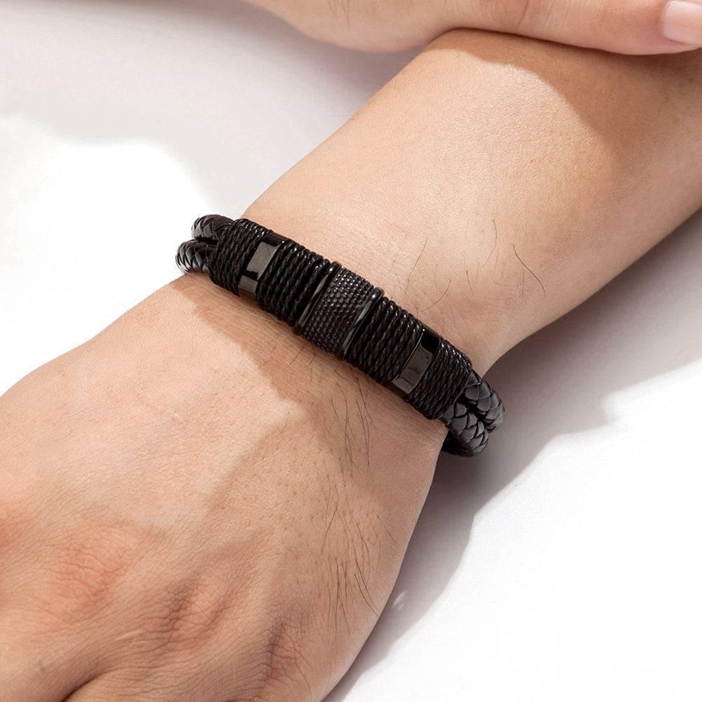 Luxury Leather Men’s Bracelet