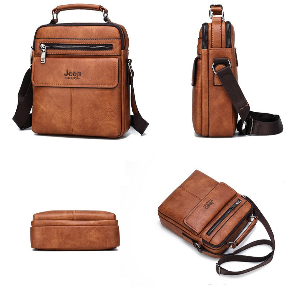 Small Genuine Leather Men’s Satchel