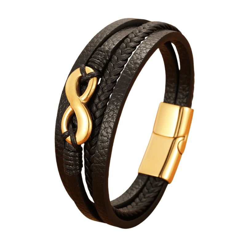 Infinity Leather Men’s Bracelet