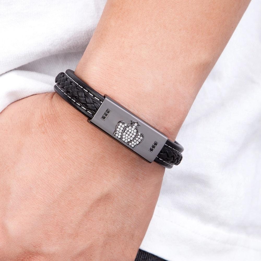 King Leather Men’s Bracelet