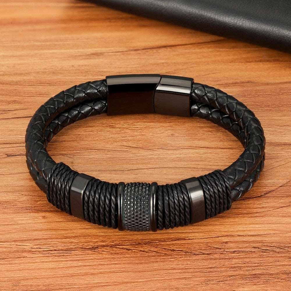Luxury Leather Men’s Bracelet